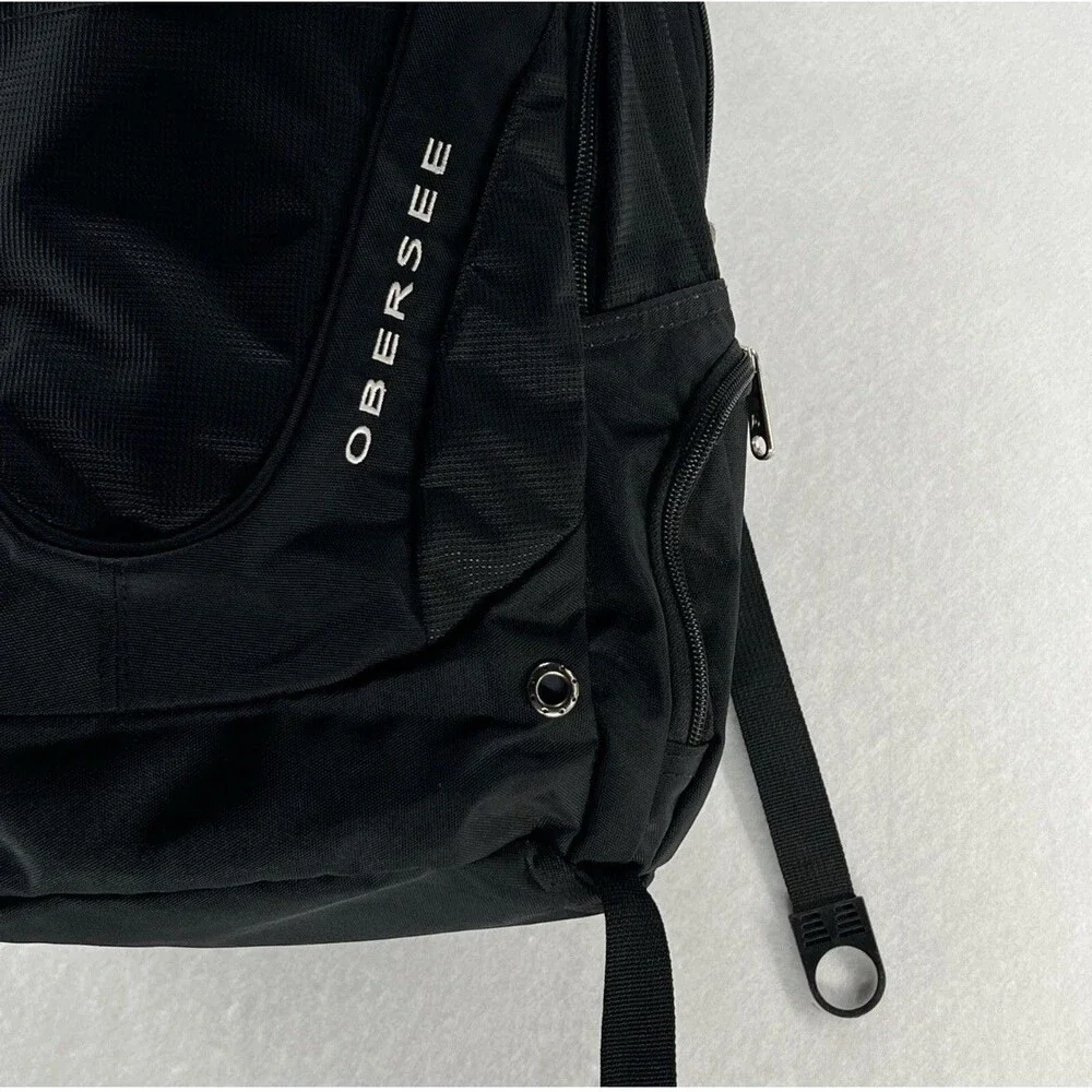 Obersee Oslo Diaper Bag Backpack with Detachable Cooler Black/Green. BRAND NEW!
